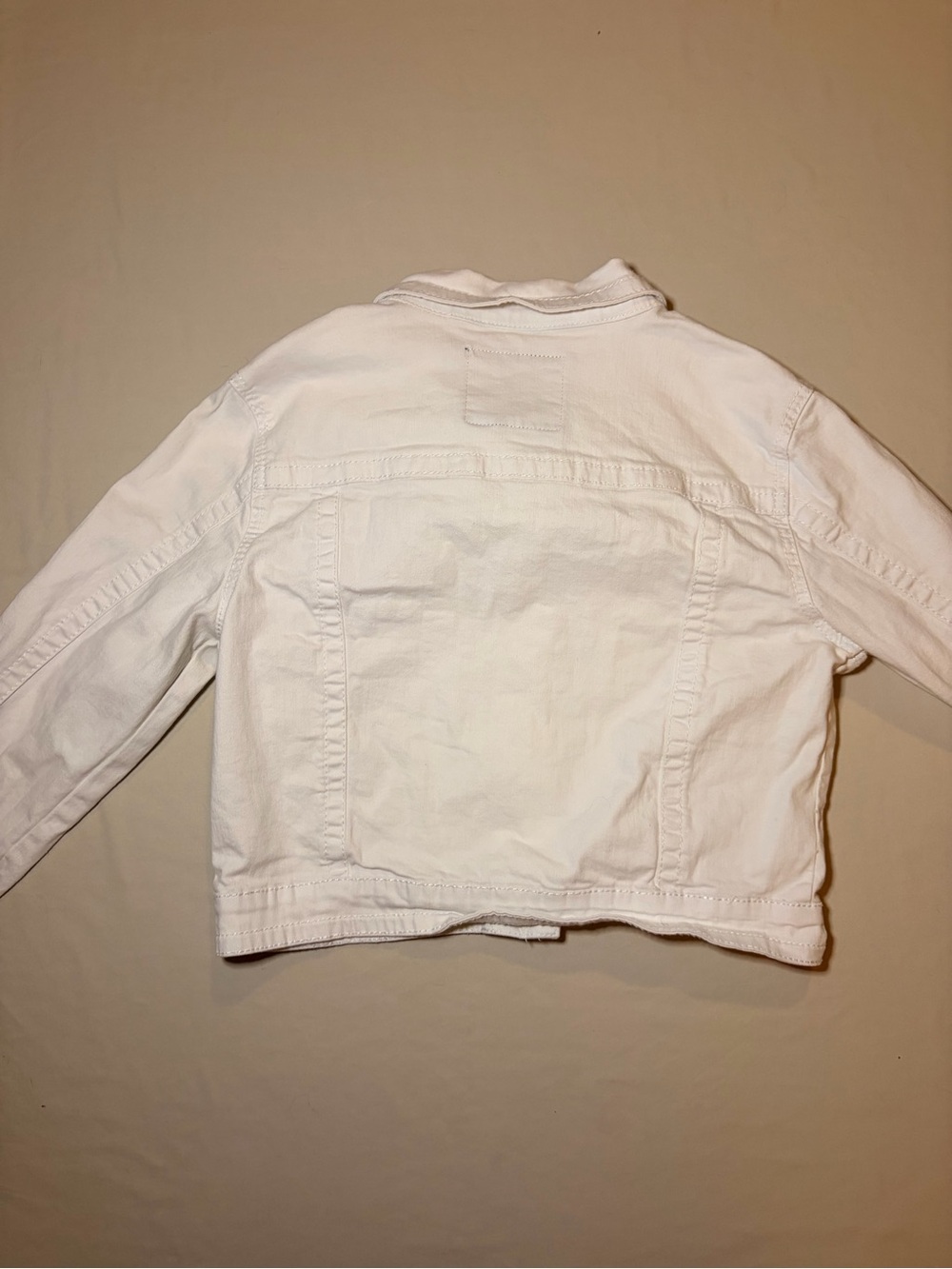 Maurices Women’s Large White Cropped Denim Jacket Button Front Jean Jacket - Picture 3 of 6